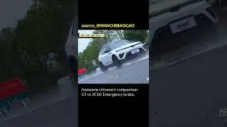 S28. X3 vs XC60 Emergency brake comparison #shorts #BMW # VOLVO