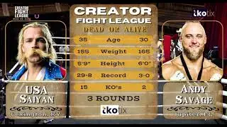Andy Savage vs USA Saiyan FULL FIGHT ( Creator Fight League 3 )