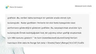 Advanced excel charts | Makine Dili Akademi