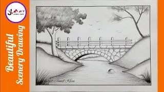 Beautiful Landscape Scenery with Pencil || Scenery Drawing Step by Step