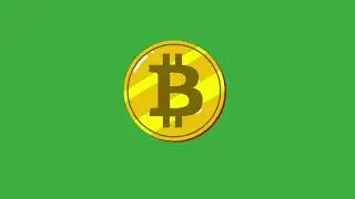 Bitcoin на зеленом фоне биткоин  green screen ! футаж