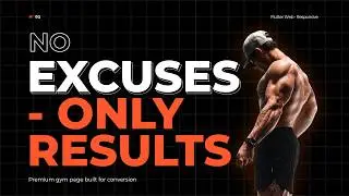 POV : Building a Premium Gym Landing Page in Flutter Web 🔥 | No Excuses - Only Results