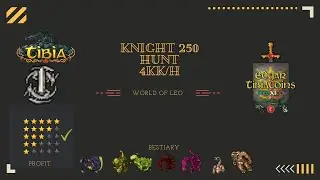TIBIA  Knight 250 - 4kk exp/h Bestiary fácil