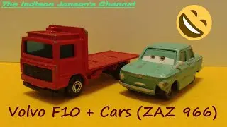 Volvo F10 + Cars (ZAZ 966) [Matchbox & Mattel]