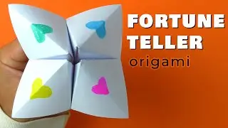 Fortune Teller origami paper toy. How to make origami fortune-teller out of paper
