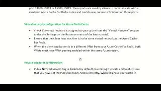 How to triage Azure Redis Connection related errors and design decisions
