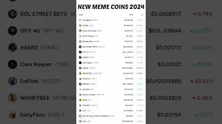 New Meme Coins 