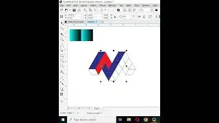 3d M logo Design in Corel Draw