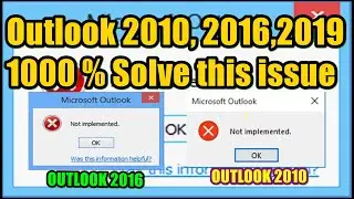 How To Fix Outlook Not Implemented Error [Solved 100%]