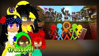 MHA&BRAWL STARS 《HARDCORE MANHUNT-ANIMATION VS MINECRAFT EP.37》 REACT TO GACHA