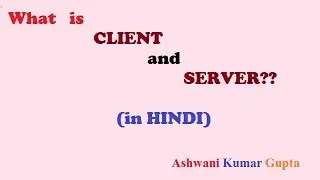 What is Client And Server Network in HINDI???