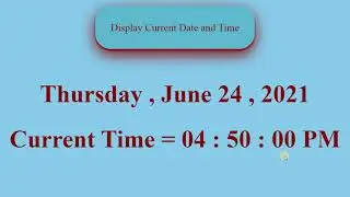 Display Current Date and Time using JavaScript - Quick Demo with Source Code