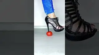 ASMR Tomato vs High Heels Crushing | 