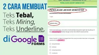How to Make Bold, Italic, and Underlined Text on Google Forms