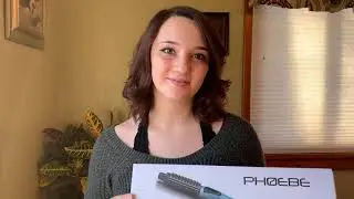 PHOEBE Curling Iron Brush, Dual Voltage Travel 1 Inch Ceramic Tourmaline Ionic Hair Curler