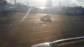 Flight take off from bulgeria beautyfull scene