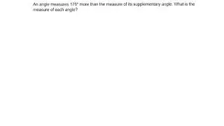 Finding Angle Measure Word Problems