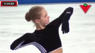Александра Трусова, тренировка КП   2019 Skate Canada