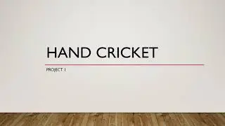 Hand Cricket game | C++ project 1