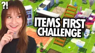 Building a house but I place the ITEMS FIRST in The Sims 4