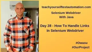 How To Handle Links In Selenium Webdriver | How To Click On A Link Using Selenium Webdriver