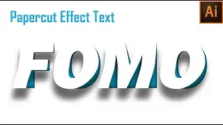 Create papercut text in Illustrator | Illustrator tutorial 3d text illusion text typography design