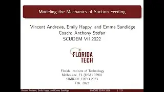 Outstanding Team: Modeling the Mechanics of Suction Feeding