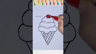 Ice Cream Drawing Easy || How to Draw a Ice Cream for Beginners 