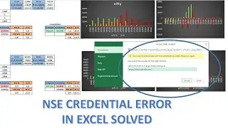 How to resolve NSE Credential Error in excel | how to fix NSE option chain connection error in excel