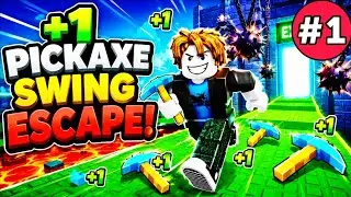 Mining With Minecraft Pickaxe | +1 PICKAXE SWING ESCAPE (Part-1) 