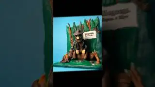 Медведь Король и Шут из пластилина 