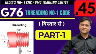 G76 code threading cycle cnc lathe machine by santosh yadav