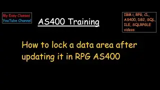 How to lock a data area after updating it in RPG AS400 - Update and Lock data area in AS400