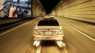 909 HP Mercedes BRABUS cls 63 AMG FULL SEND - Assetto corsa - thrustmaster t300 rs gt Gameplay (POV)
