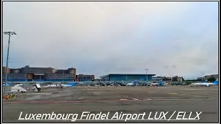 Luxair 737-800 Takeoff vom Flughafen Luxemburg- Findel