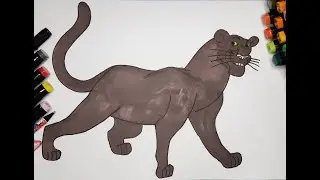 Рисуем Багиру (Книга Джунглей)