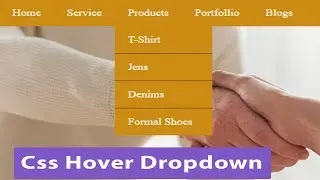HTML CSS Dropdown Hover Menu | CSS Hover Dropdown menu | Bangla