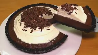 No-Bake Chocolate Cream Pie | Chocolate Pie with Oreo Crust (No Oven)