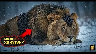 Heroic Rescue of Parasite-Covered Lion in the Frozen Wilderness