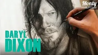 Pencil Drawing of Daryl Dixon #08 - The Walking Dead