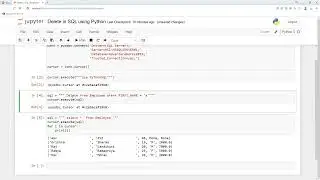 Delete in SQL using Python