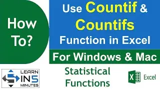 How to Use Countif & Countifs Function In Microsoft Excel | Learn In 5 Minutes