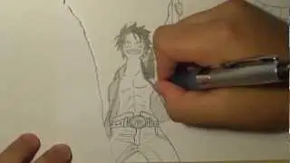 Speed Drawing Anime (One Piece Monkey D. Luffy)