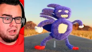 Reacting to WEIRD SONIC Movie Trailer (Sanic)
