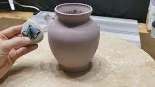 how I cover a vase with polymer clay