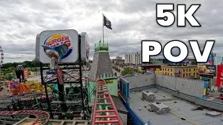 Frank’ N Coaster (Burger King Coaster) Front Row POV [5K] | Niagara Falls 2024