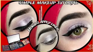 how to apply eyeliner//simple makeup karne ka tariqa#makeup#linertutorial