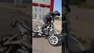 Урок как делать дрифт на питбайке! 