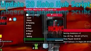 Update 20 Hoho Hub Script | Hydrogen - Fluxus - Delta - Arceus x - Codex Executor