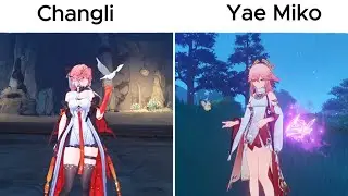 Changli VS Yae Miko Idle Animation | Comparison Side By Side